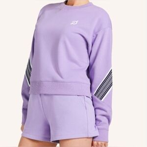 Peleton Lavendar Cropped Sweatshirt